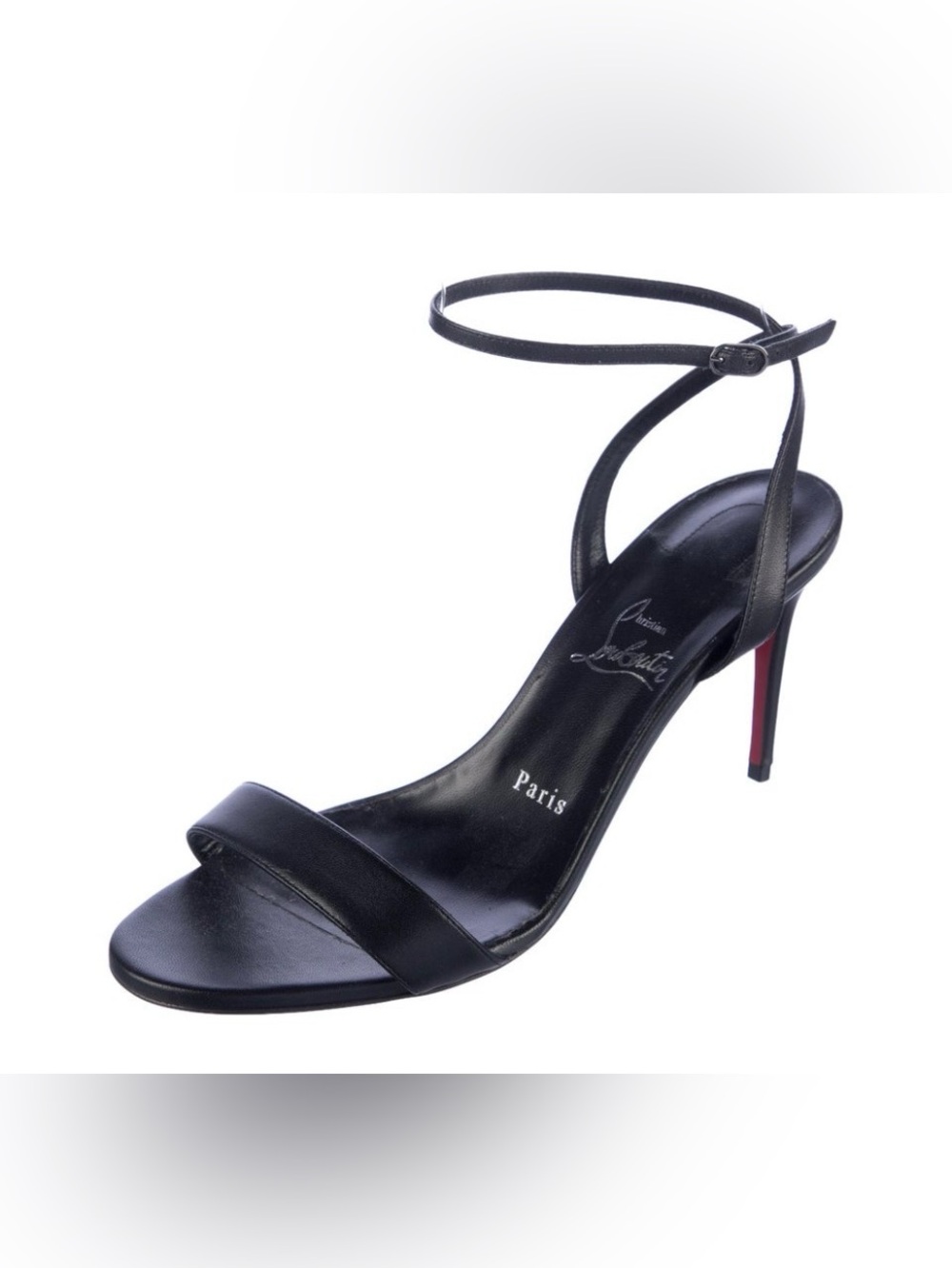 Christian Louboutin miss z sandal 80mm stiletto BLUE last night metallic sz 39